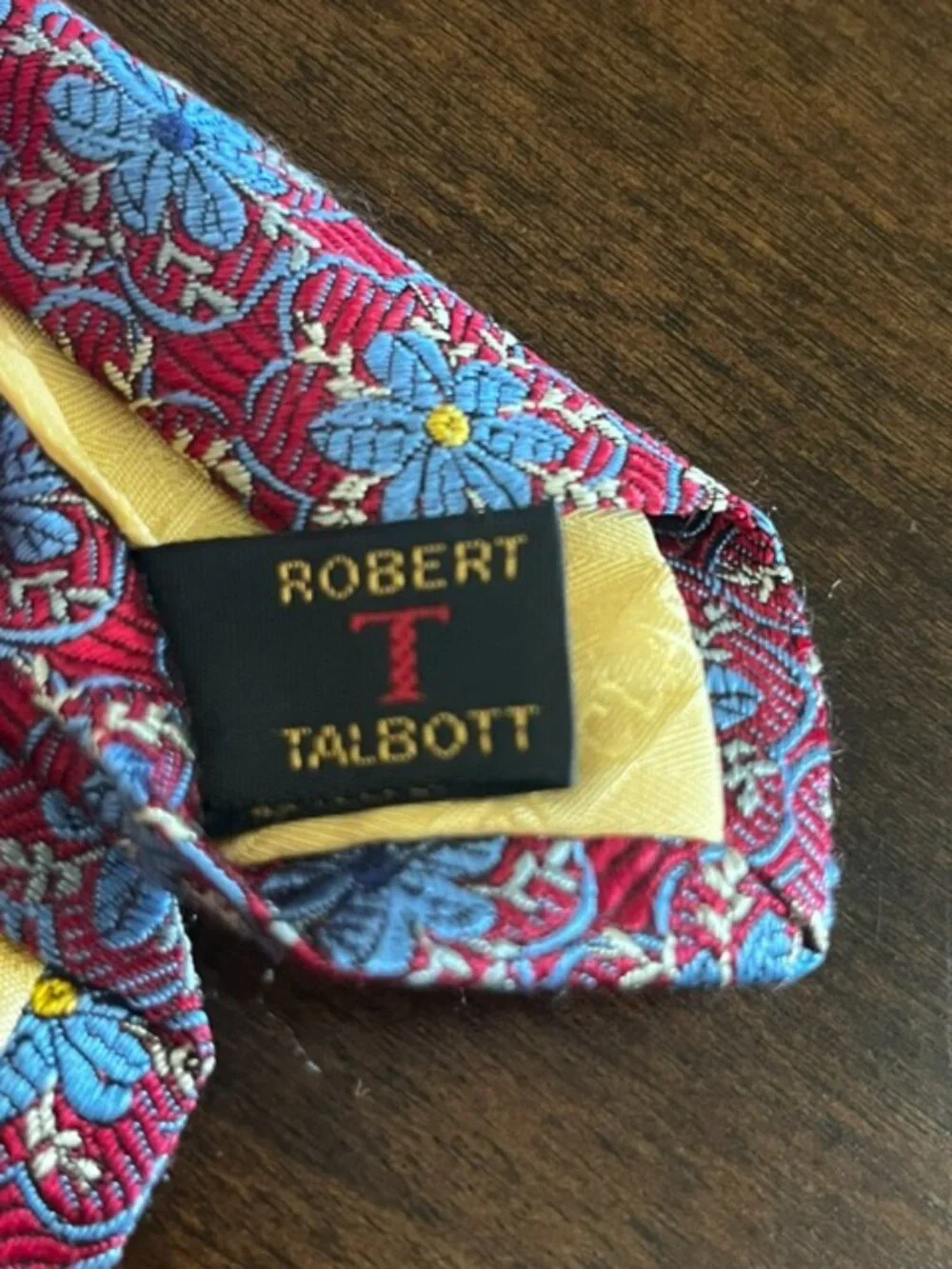 Robert Talbott Best of Class Nordstrom Silk Tie Floral Red Blue